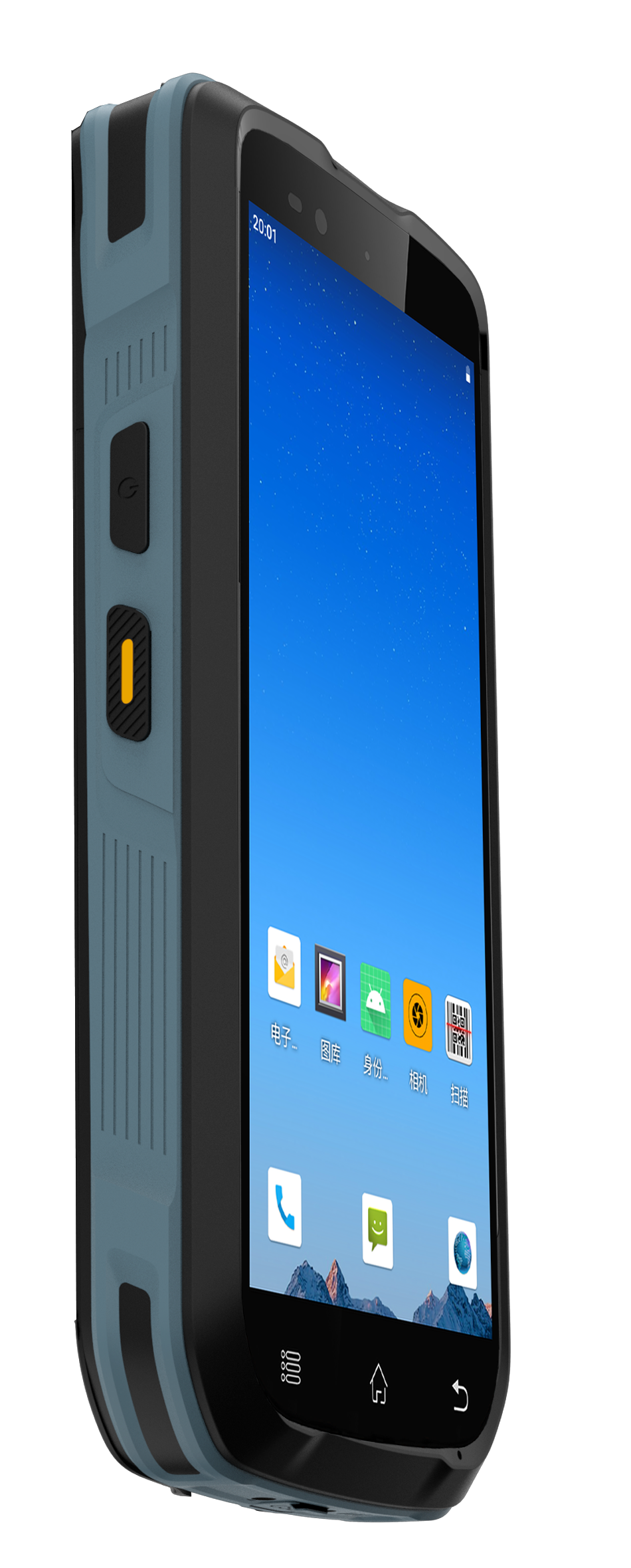 N72S 军工型工业手持终端左侧斜面实物图