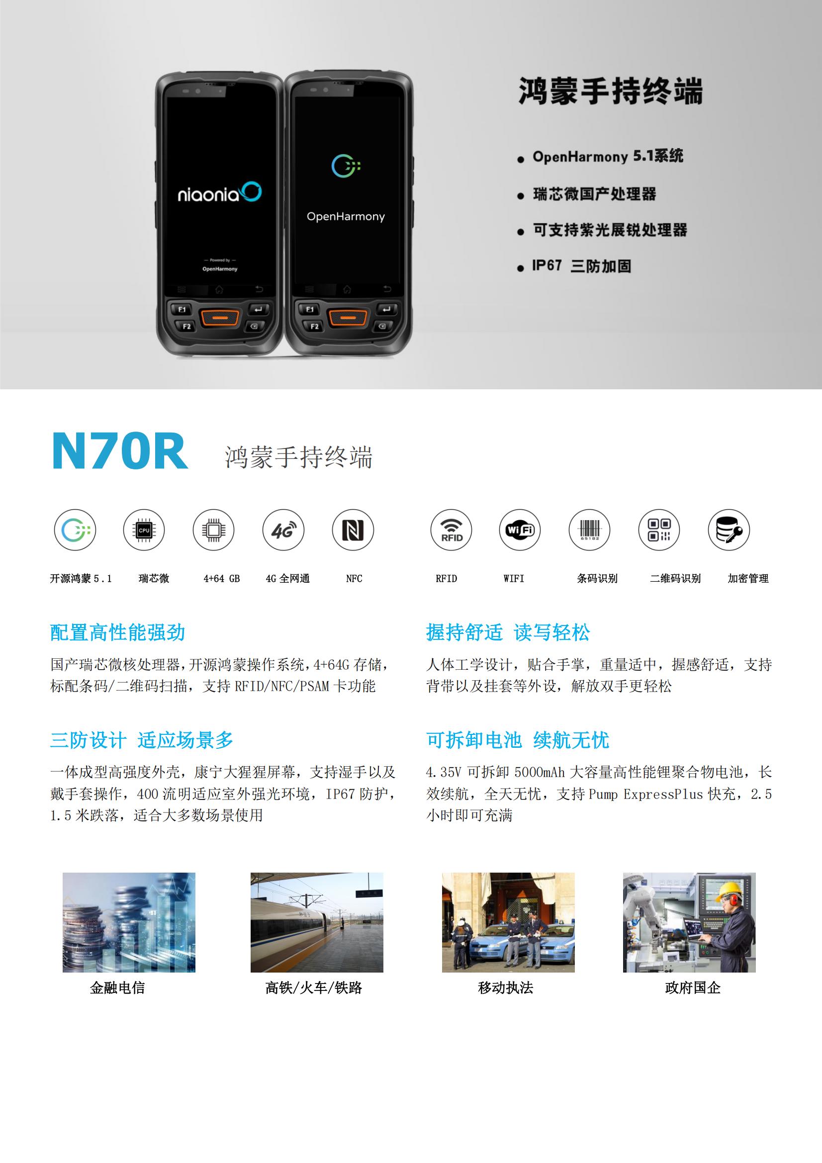 军工级三防鸿蒙PDA手持机_纯国产化鸿蒙手持终端(图1)