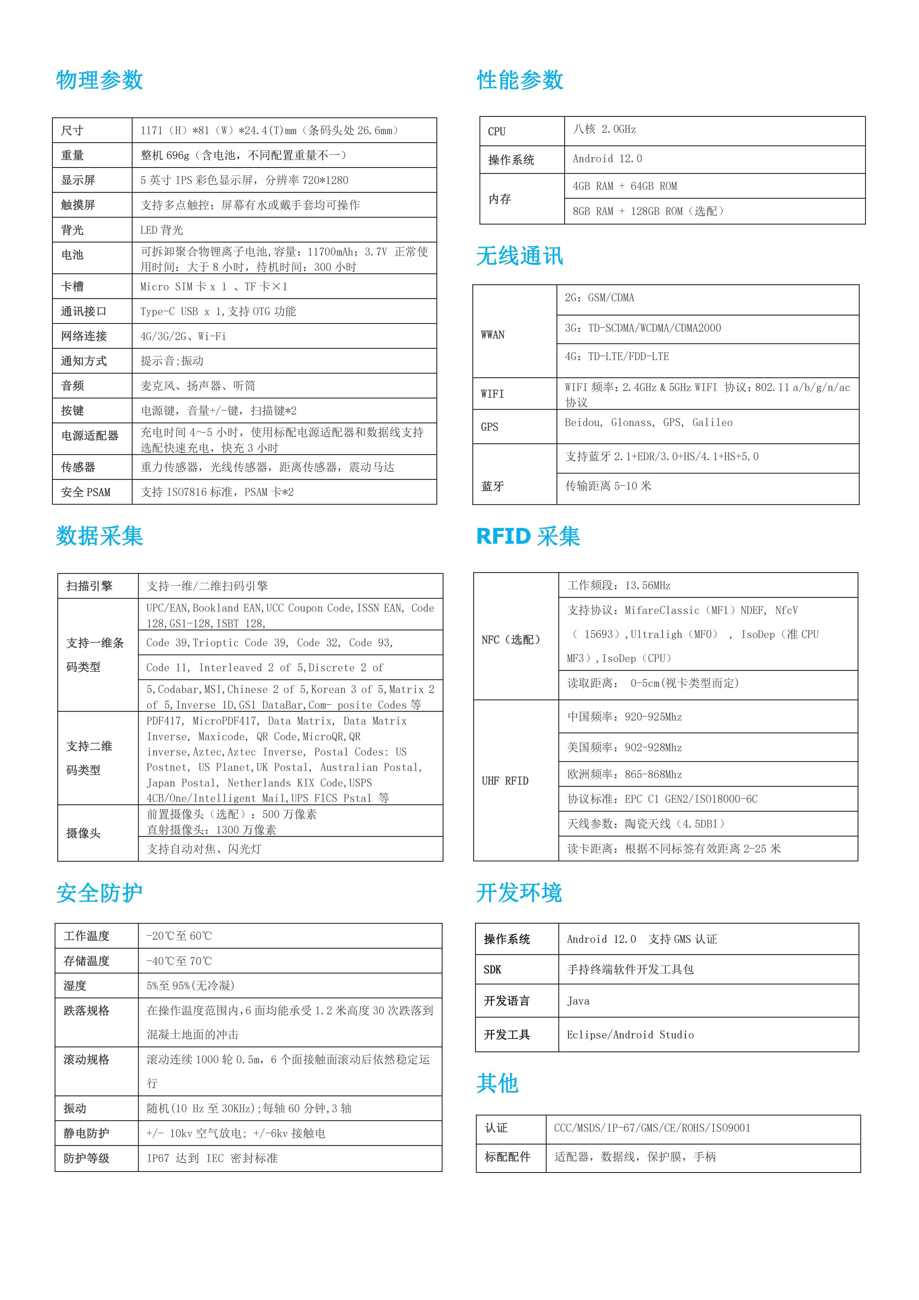N70SH外置UHF超高频RFID读写器PDA(图2)