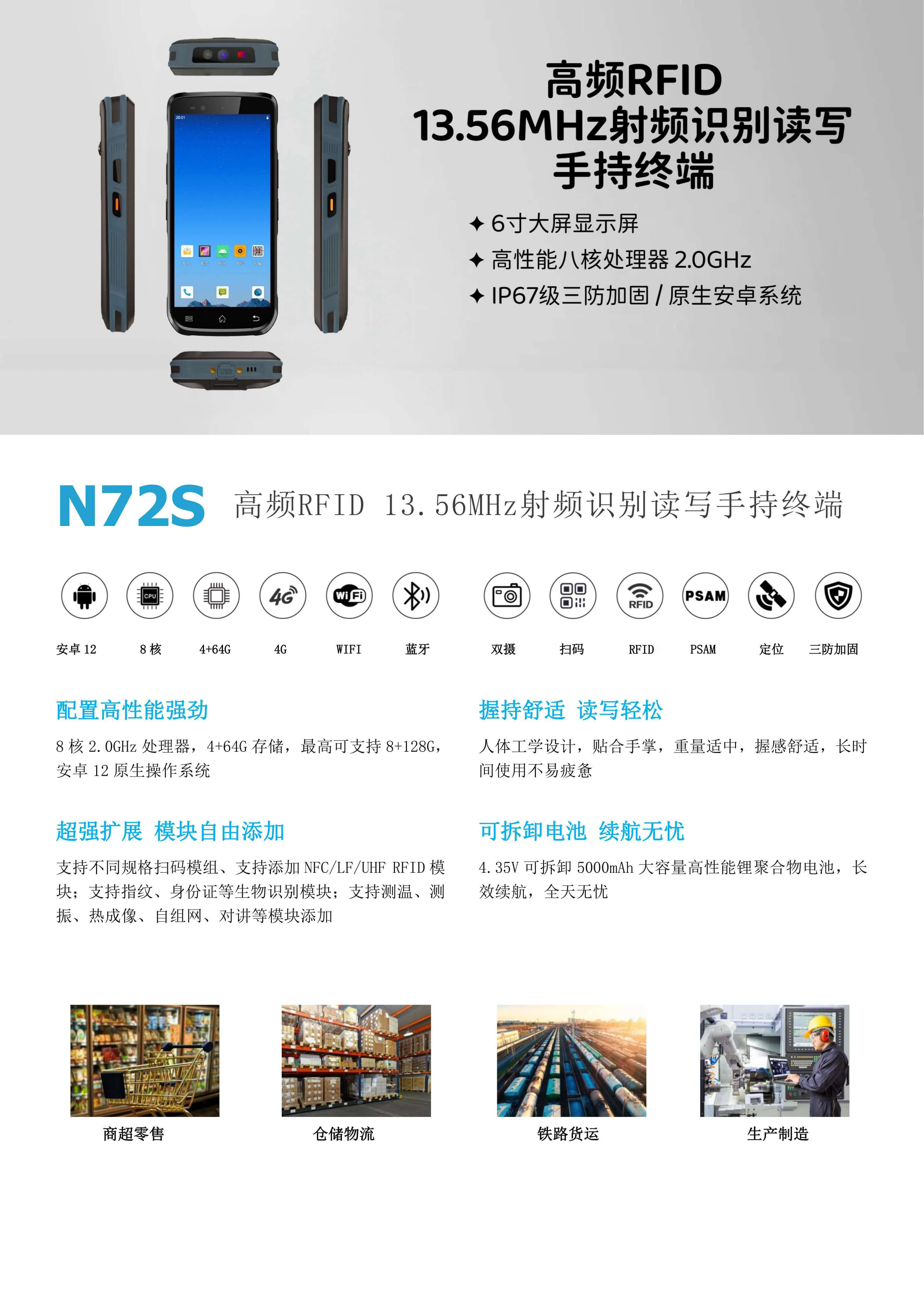 N72S工业级高频RFID 13.56MHz射频识别读写设备(图1) N72S工业级高频RFID 13.56MHz射频识别读写设备(图1)