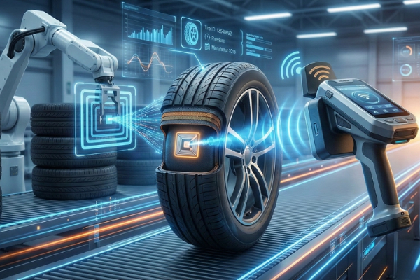 轮胎用射频识别(RFID)电子标签及RFID识别终端设备(图1) 轮胎用射频识别(RFID)电子标签及RFID识别终端设备(图1)