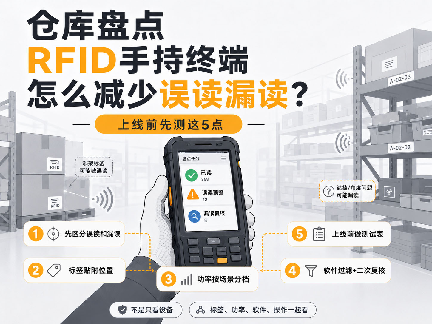 RFID手持终端仓库盘点流程图 RFID手持终端仓库盘点流程图