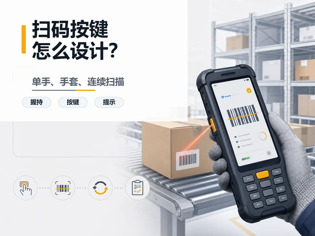 工业PDA扫码按键设计图