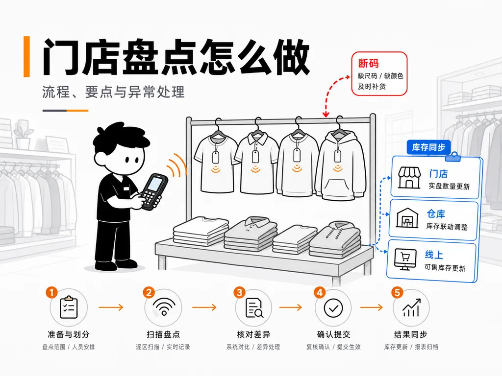 服装门店RFID手持PDA盘点方案图 服装门店RFID手持PDA盘点方案图