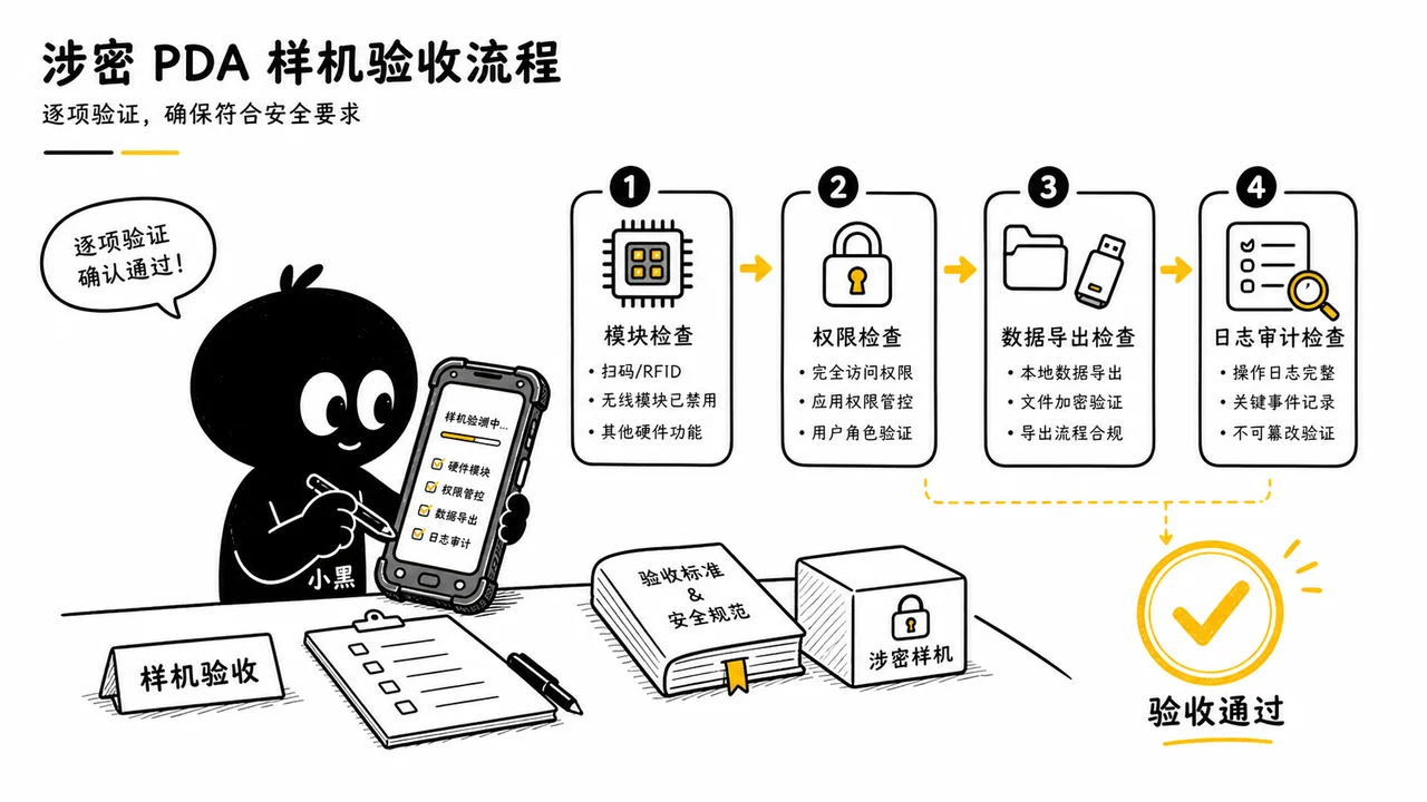 涉密 PDA 样机验收流程示意