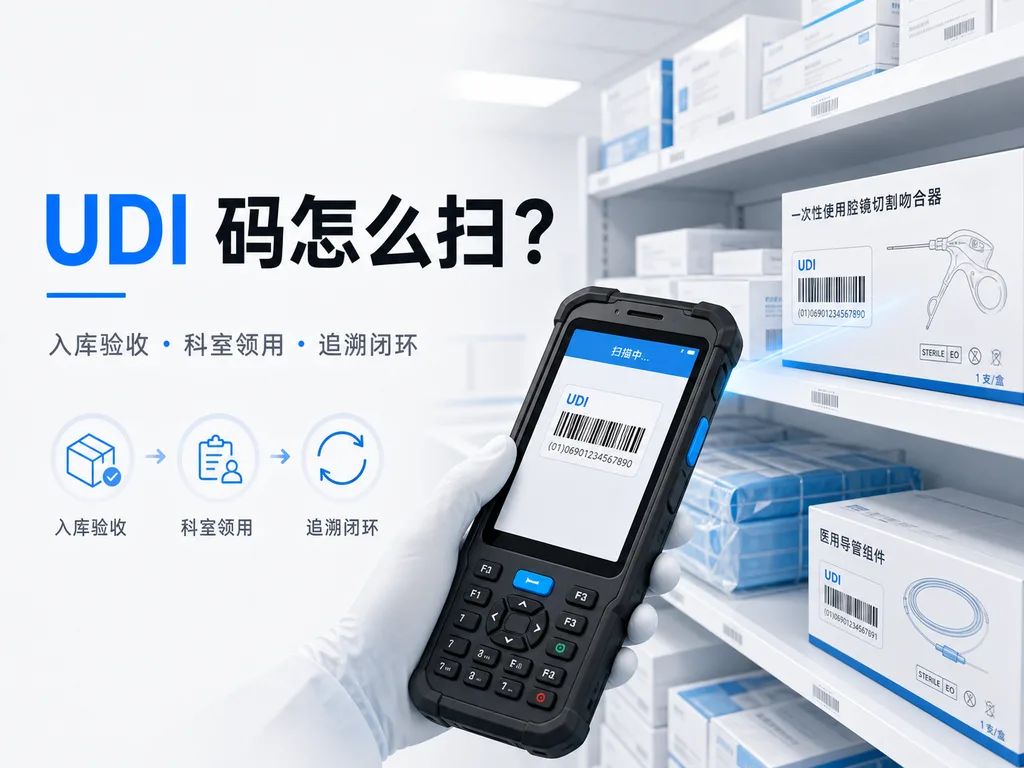 医疗器械UDI码用PDA怎么扫？从入库验收到科室领用的追溯流程