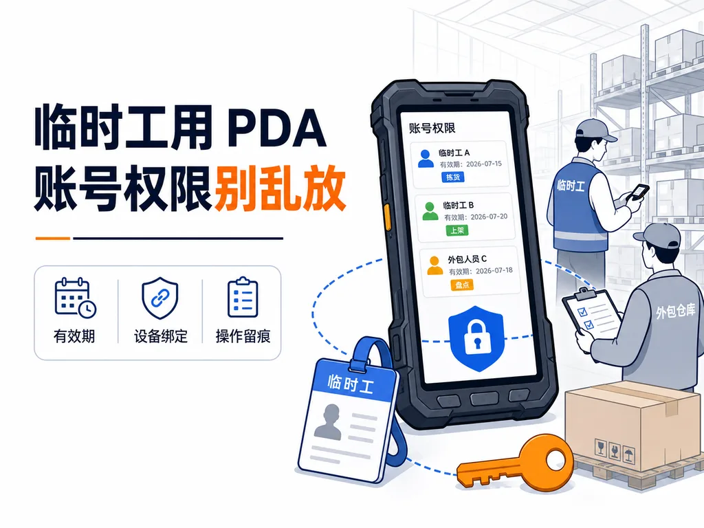 PDA交给临时工和外包仓库用，账号权限怎么管才不乱？