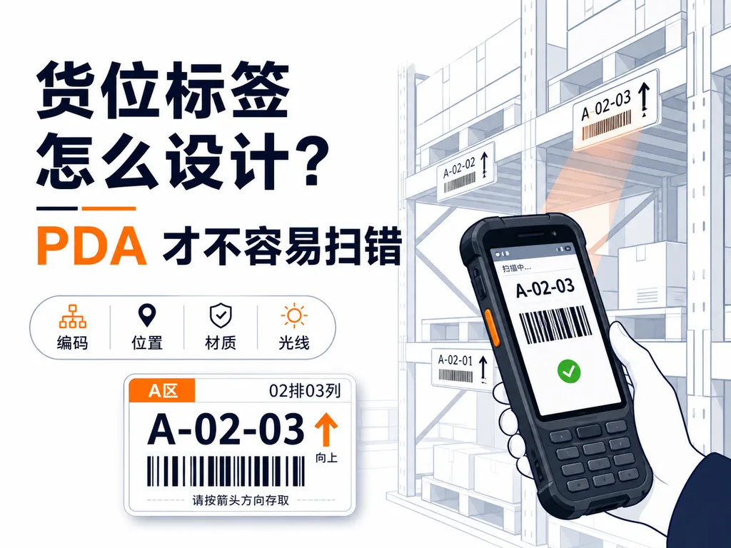仓库货位标签怎么设计，PDA扫码才不容易扫错？