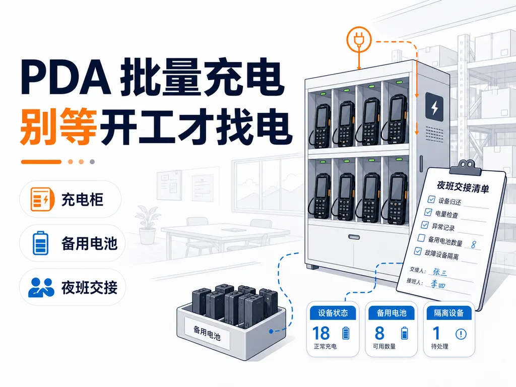 PDA设备批量充电怎么安排？充电柜、备用电池和夜班交接