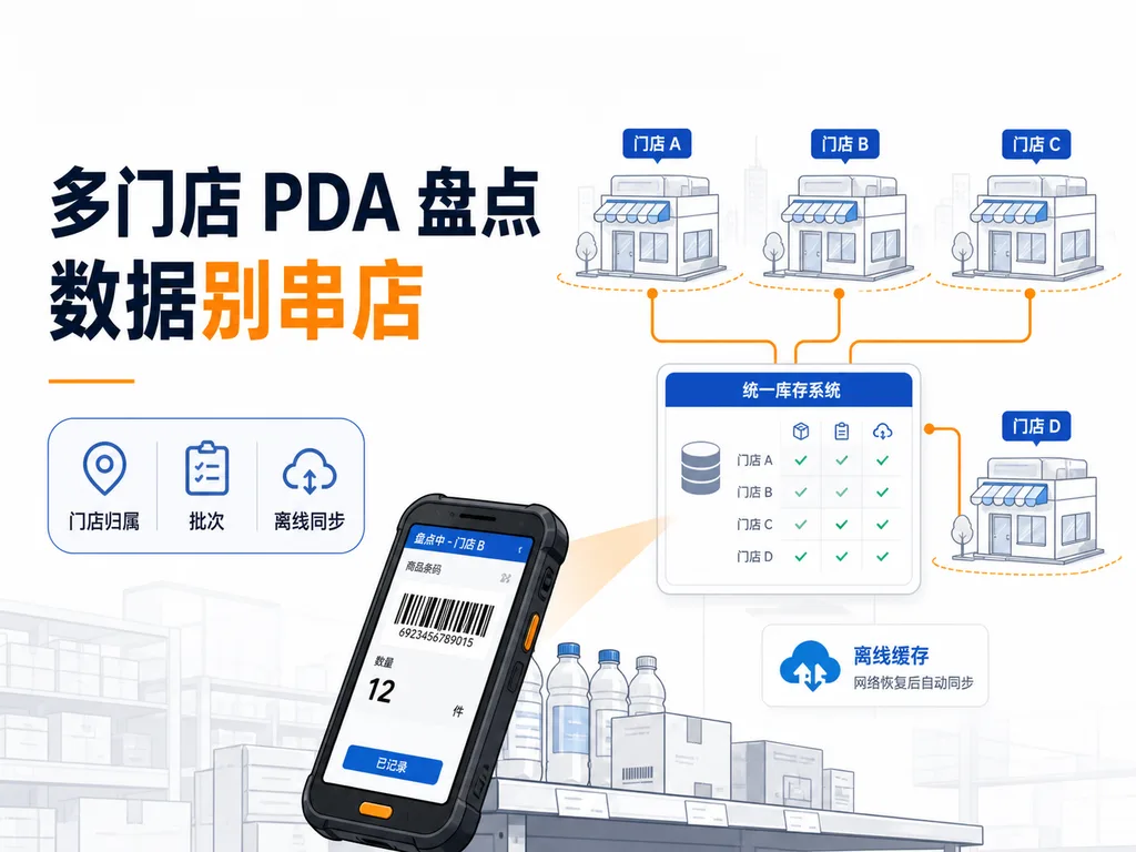 多门店共用一套库存系统，用PDA盘点怎么避免门店数据串掉？