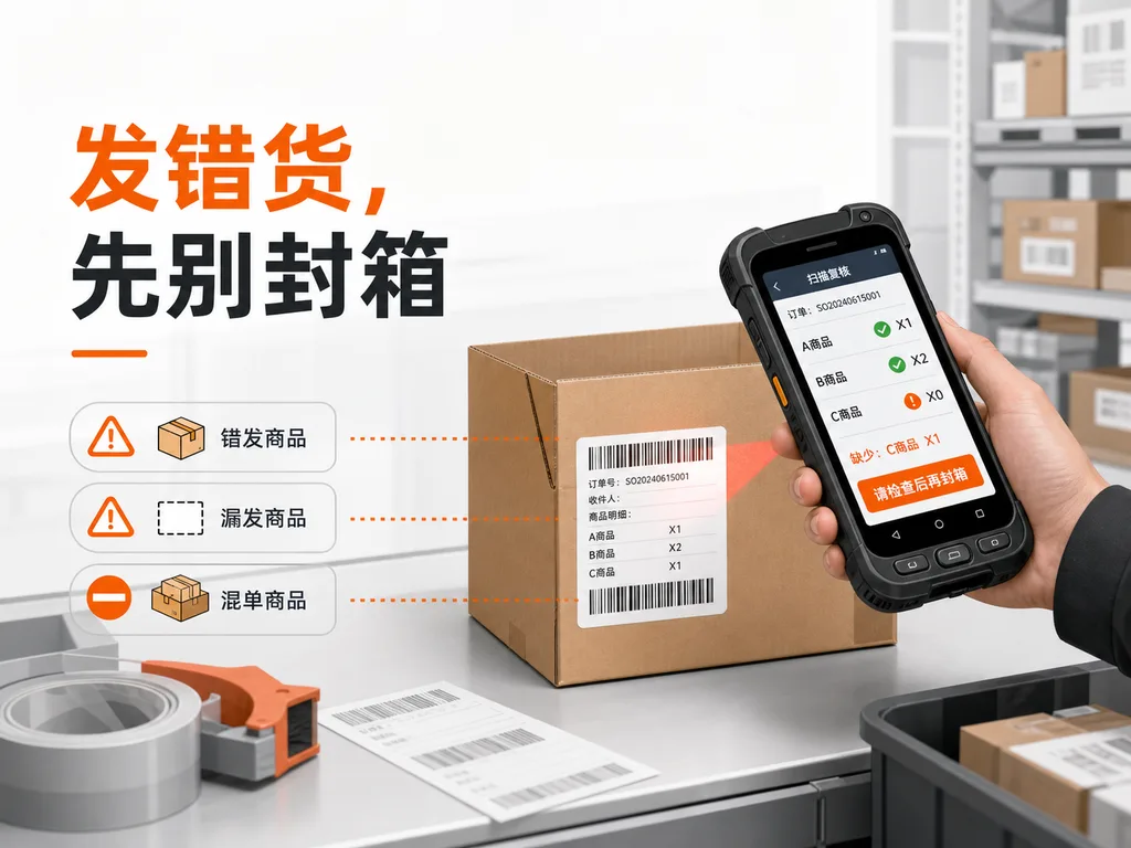 仓库总是发错货的解决方案：通过手持PDA设备扫码复核
