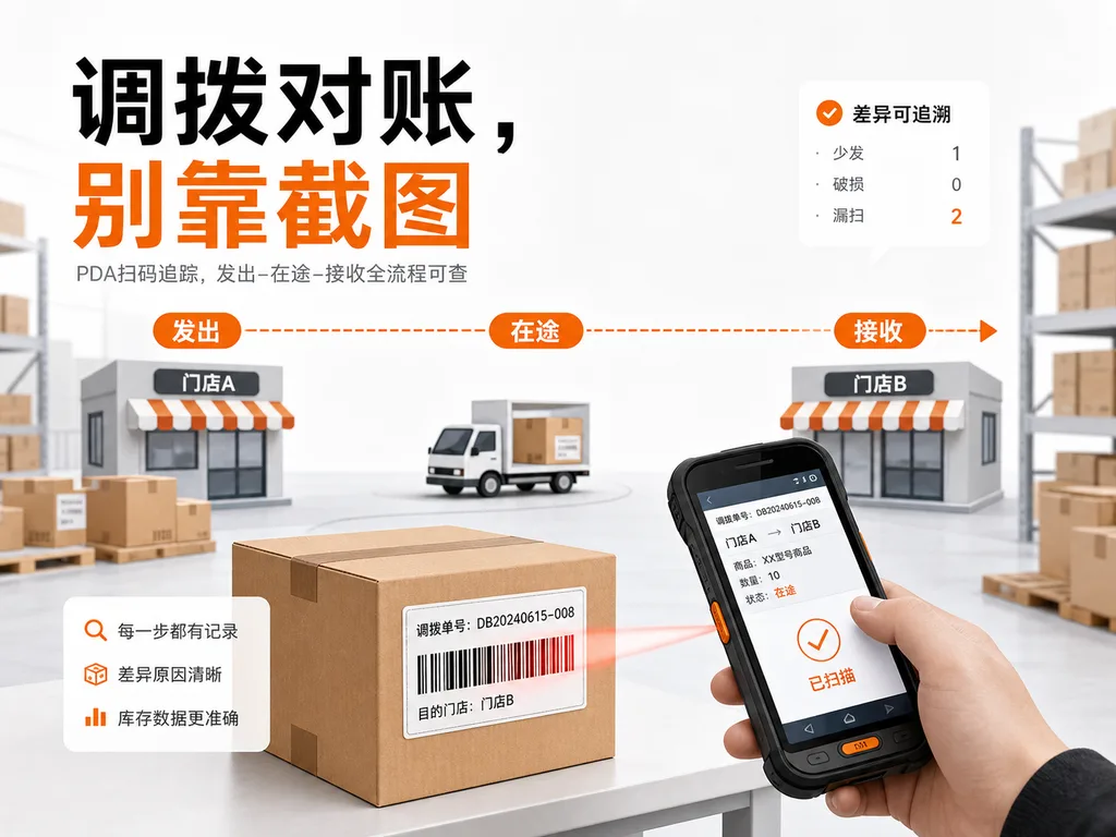连锁门店调拨经常对不上账，PDA手持机能解决哪些环节的问题？