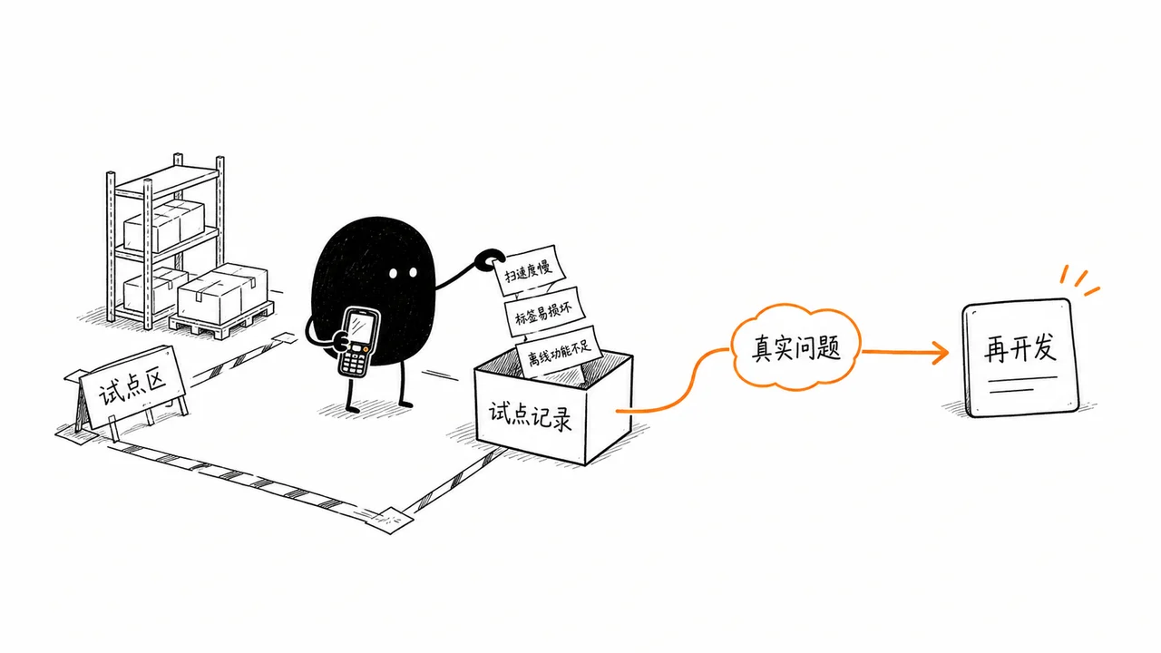 PDA扫码出入库系统从试点到二次开发的推进过程