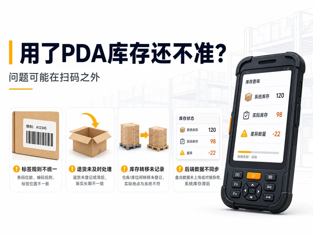 仓库用PDA后，为什么库存还是不准？很多问题出在“扫码之外”