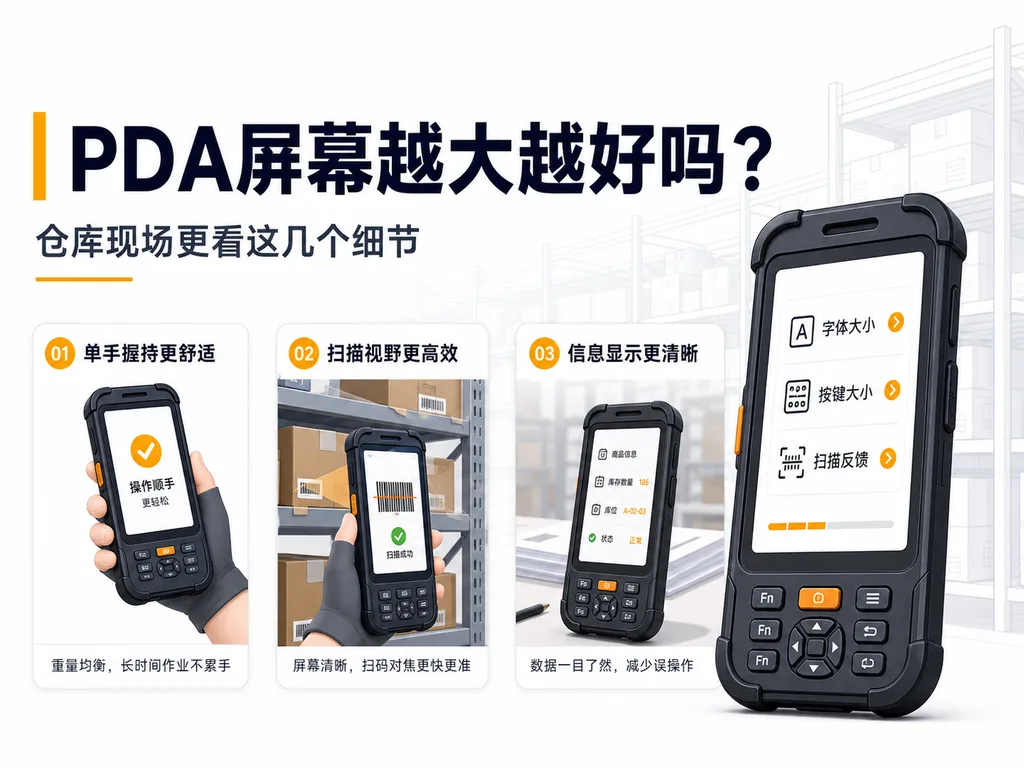 PDA手持终端屏幕越大越好吗？仓库现场其实更看这几个细节