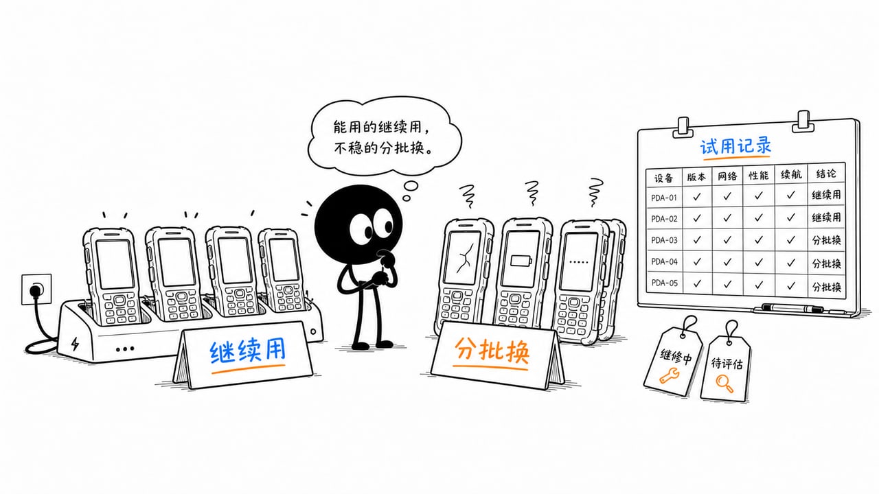 旧PDA保留使用和分批更换的判断示意图 旧PDA保留使用和分批更换的判断示意图