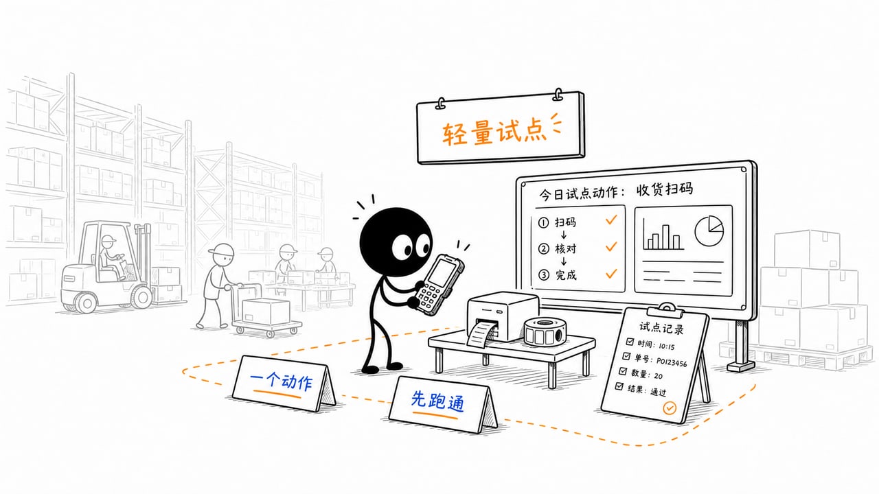 PDA手持机能不能替代电脑开单？仓库现场哪些操作适合移动化的轻量化试点方案示意图