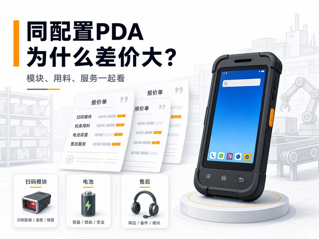 买PDA手持终端时，为什么同样配置不同厂家报价差很多？