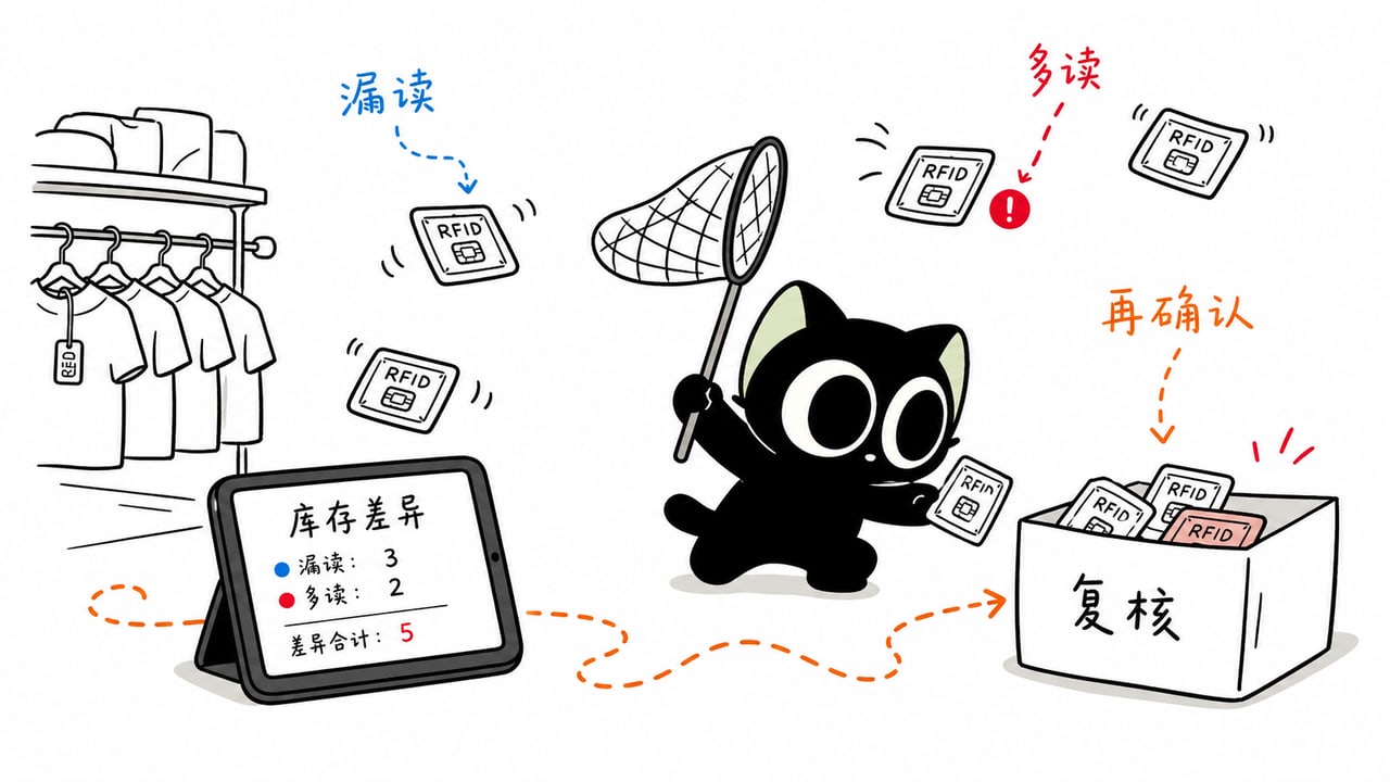 线下门店RFID盘点异常复核示意图