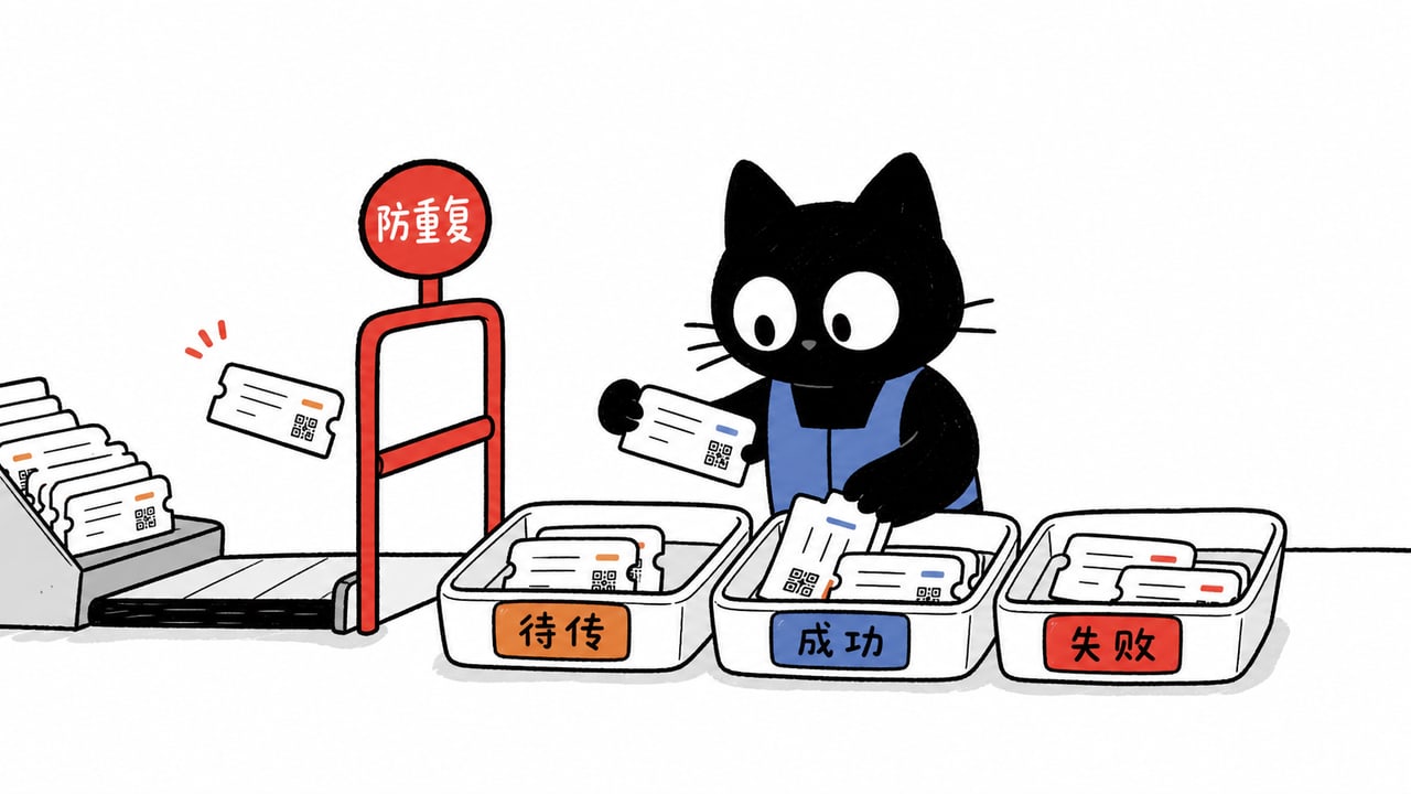 PDA离线任务按待传成功失败三种状态管理的示意图 PDA离线任务按待传成功失败三种状态管理的示意图