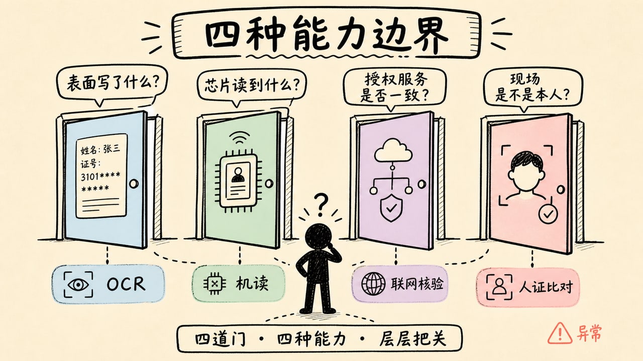身份证识别手持终端从证件读取到联网核验和人证比对各自回答不同问题 身份证识别手持终端从证件读取到联网核验和人证比对各自回答不同问题