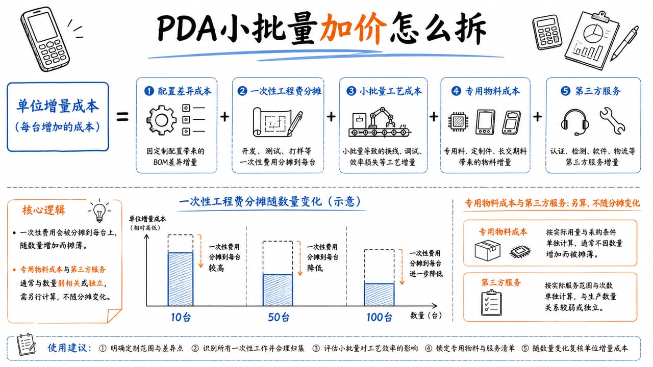 PDA小批量报价用标准机选配一次性工程小批工序专用物料和服务五部分计算 PDA小批量报价用标准机选配一次性工程小批工序专用物料和服务五部分计算