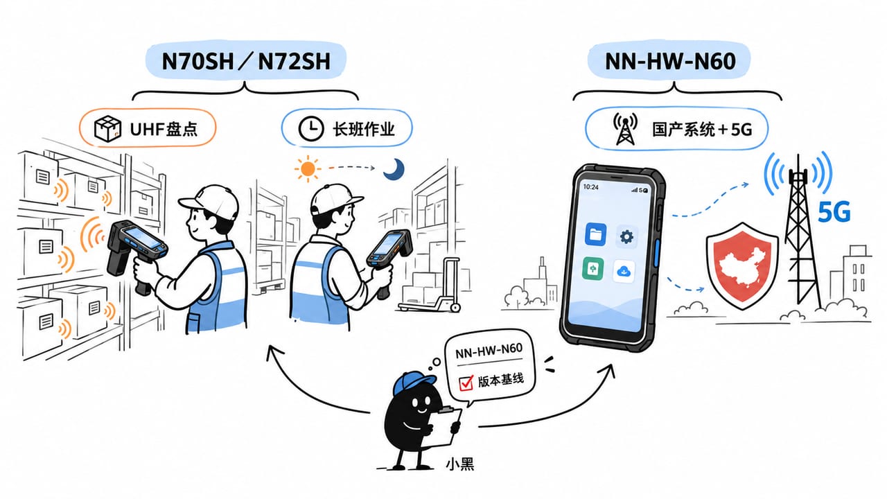 小黑依据完整型号和版本基线,在手柄UHF终端与国产系统5G终端之间选型。 小黑依据完整型号和版本基线,在手柄UHF终端与国产系统5G终端之间选型。