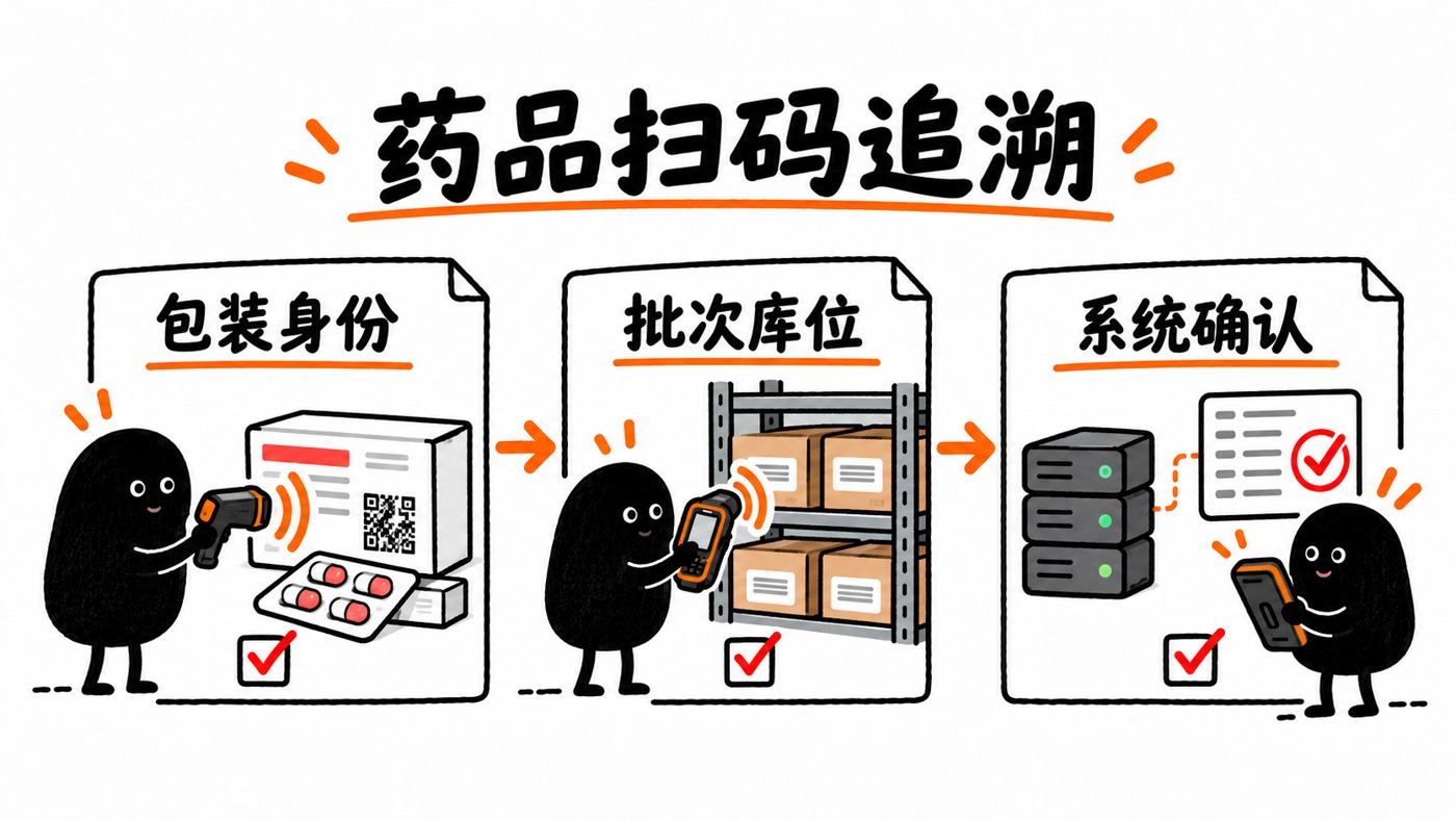 药品包装身份批次库位与系统确认