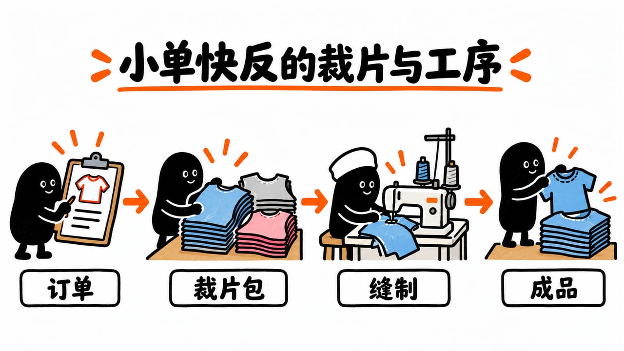 订单与裁片包、缝制工序和成品批次保持关联。
